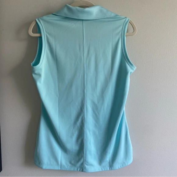 NIKE Golf Tour Performance  Aqua Blue Sleeveless Polo Tank Top Size M - Picture 5 of 8